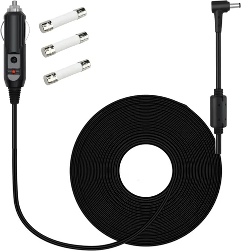 Miniatura 8 de Adaptador de fuente de alimentación para encendedor de cigarrillos de coche 12V/24V, enchufe macho, cable de extensión de 3 m con botón