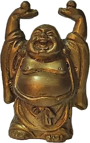 Miniatura 10 de PARIJAT HANDICRAFT Figuras de estatua de Buda sonriente de latón, escultura colectiva, decoración del hogar, figura coleccionable para decoración