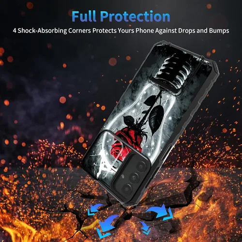 Miniatura 258 de Funda para Samsung Galaxy S22 Ultra 5G, Galaxy S22 Ultra con cubierta de cámara deslizante, funda resistente de doble capa con función atril Black