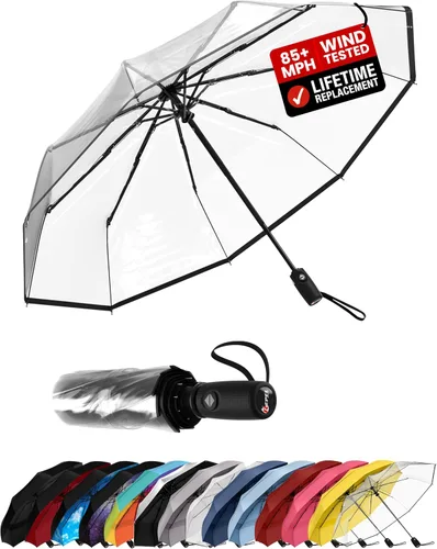 Miniatura 106 de REPEL Windproof Travel Umbrella - Compact & Withstands Winds up to 85MPH , Strongest Premium Auto Folding Umbrella for Rain and Sun - Durable, Light