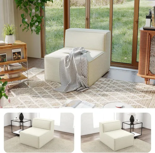 Miniatura 31 de Sofá Seccional Comprimido de 106" Sofás Modulares en Forma de L con Chaise, Espuma de Alta Densidad Sin Ensamblaje Requerido, 4 Piezas