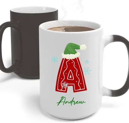 Miniatura 10 de Tazas de café con iniciales de Navidad 2025, taza con monograma, tazas de Navidad personalizadas con nombres, taza para niños, tazas de café, tazas