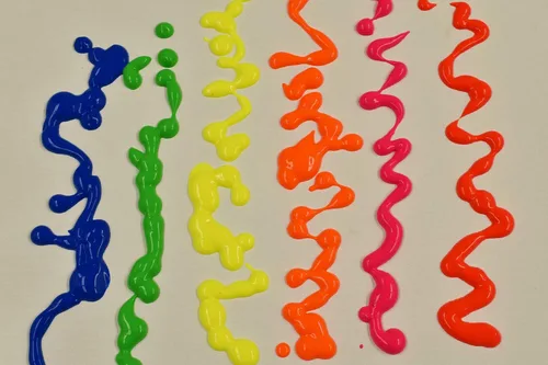 Miniatura 3 de DirectGlow - Pintura fluorescente reactiva para fiestas de témpera ultravioleta (surtido de 6 colores, botellas de 2 onzas)