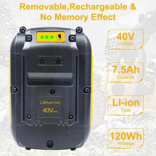 Miniatura 6 de DTK Reemplazo de 7.5Ah para batería Dewalt 40V DCB404 DCB406 DCB407 DCB114