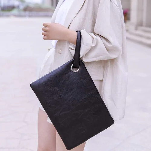 Miniatura 3 de Bolso de mano único vegano para mujer, bolso de mano de piel sintética, bolso de mano, muñequeras para vacaciones en la playa