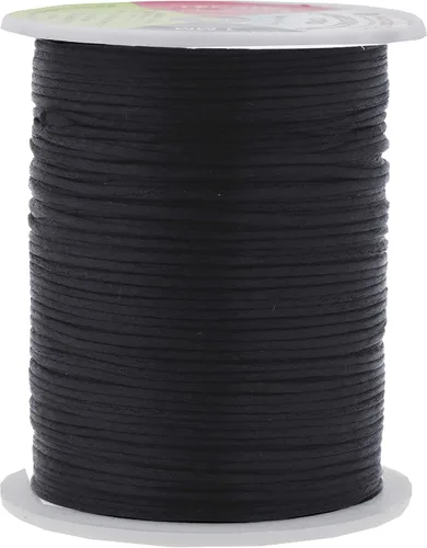 Miniatura 15 de Mandala Crafts Cordón de Satén de Nailon 2mm Cordón Rattail Champagne - 100 Yardas Cordón de Nailon Chino para Nudos Cordón de Seda Cola de Rata