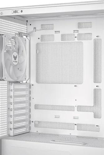 Miniatura 22 de Chasis para PC ASUS TUF Gaming GT302 ARGB Edición Blanca ATX de Torre Media Cuatro ventiladores ARGB de 140x28mm para flujo de aire y presión