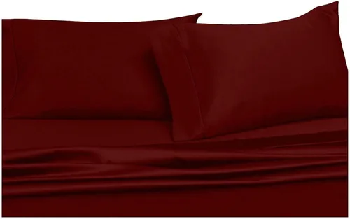 Miniatura 4 de Sateen Solid Sheets - Juego de sábanas de 600 hilos y 3 piezas, 100% algodón, bolsillo profundo, tamaño individual extra largo, color azul