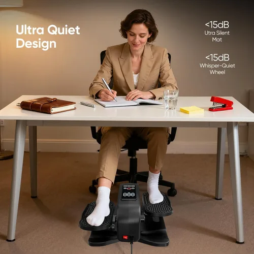 Miniatura 4 de Máquina elíptica para debajo del escritorio, máquina portátil de ejercicio de pedal sentado para personas mayores, ejercitador de piernas Elipse