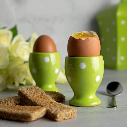 Miniatura 10 de City to Cottage Juego de 2 portavasos de cerámica para huevos, tazas suaves para huevos hervidos, soportes para huevos duros, taza para servir