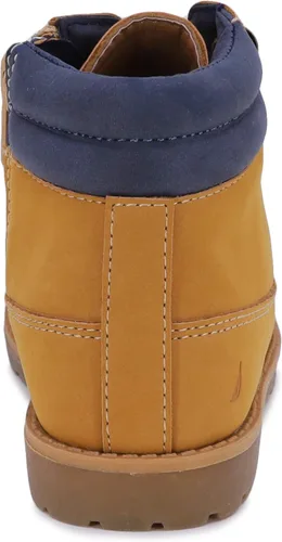 Miniatura 3 de Nautica Botas Chukka para niños con diseño de botines con cordones y cremallera, para niños y niñas, zapatos de vestir, talla para niños pequeños