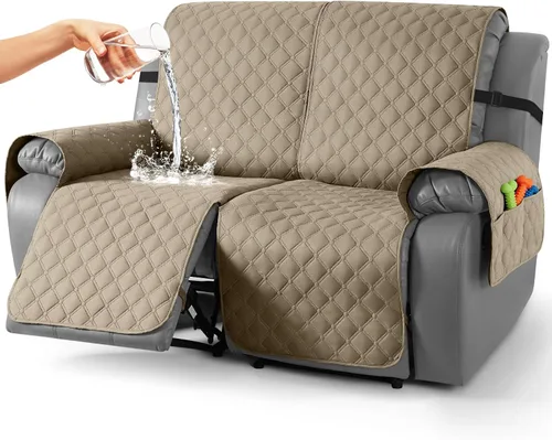 Miniatura 8 de TAOCOCO Fundas reclinables 100% impermeables, con correas para las piernas, funda de sofá reclinable reversible para silla reclinable, protector