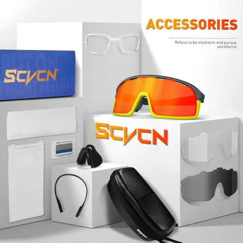 Miniatura 6 de SCVCN Gafas de ciclismo para hombres y mujeres, gafas de sol polarizadas para deportes MTB, triatlón, bicicleta, correr, golf