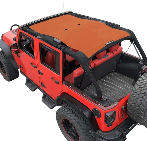 Miniatura 53 de Shadeidea JK - Parasol superior compatible con Jeep Wrangler JKU, cubierta de techo de malla suave (2007-2018) - Bloqueador de ruido de viento UV