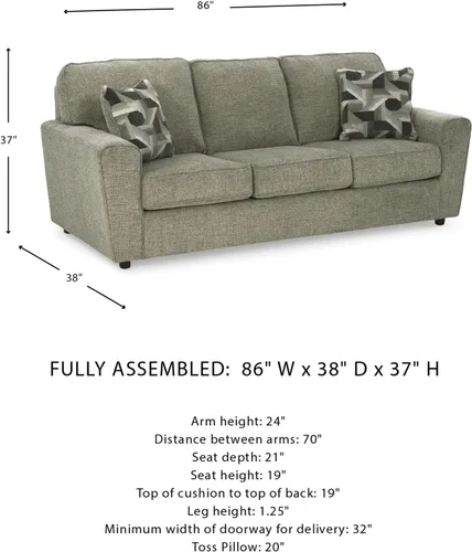 Miniatura 3 de Signature Design by Ashley Sofá Cascilla Casual, Gris Claro