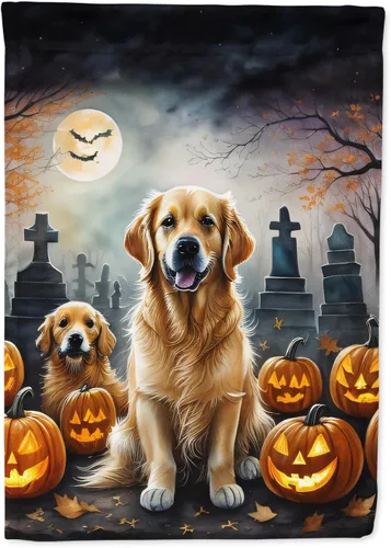 Miniatura 77 de Caroline's Treasures DAC2011GF - Bandera decorativa para jardín de Halloween con diseño de beagle para jardín, jardín, jardín, jardín, multicolor