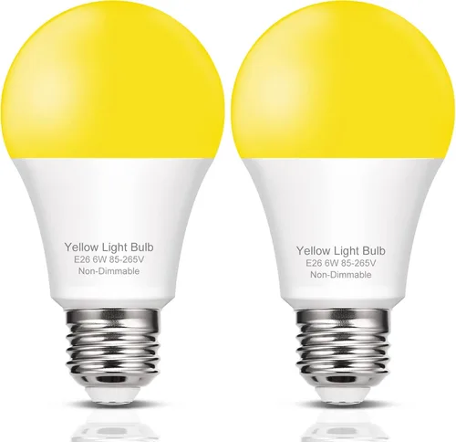 Miniatura 9 de Bombillas LED para exteriores, equivalente a 40 W, color amarillo ámbar, luces LED para exteriores, 6 W, 500 lúmenes, 2000 K, para luces de porche