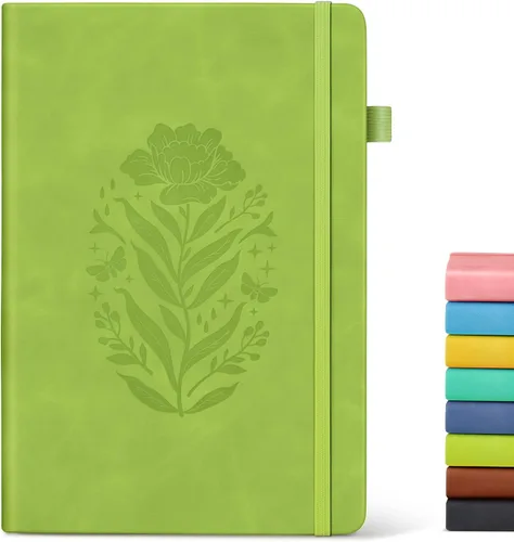 Miniatura 15 de Cuaderno de diario con líneas para mujeres, A5 de tapa dura de cuero rosa para escribir, 200 páginas, diario de viaje diario, cuaderno grueso