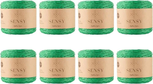 Miniatura 43 de Sensy Premium - Hilo de rafia multicolor (185 yardas, 100% papel, 400)
