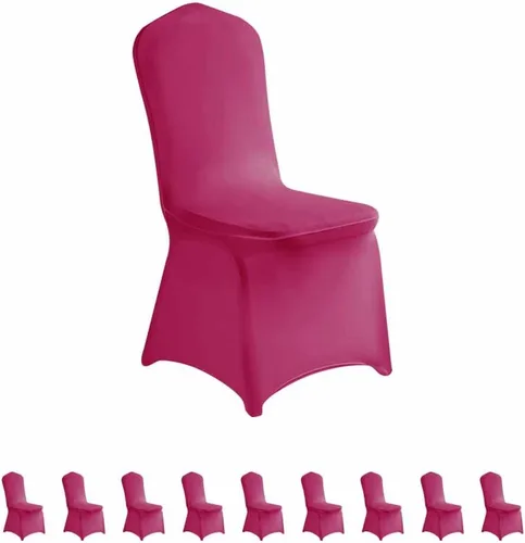 Miniatura 26 de LZY 6 piezas Fundas de Silla de Spandex Elásticas Fundas Deslizables para Fiestas de Boda, Fundas de Decoración de Sillas de Comedor y Banquete Negro