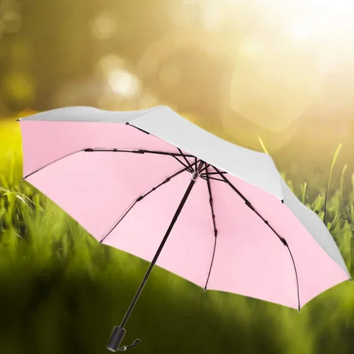 Miniatura 8 de TOPINCN Paraguas Estudiante Protector Solar Paraguas Mujer Soleado Lluvia Señora Mujer 3 Parasoles Parasoles Paraguas Rosa