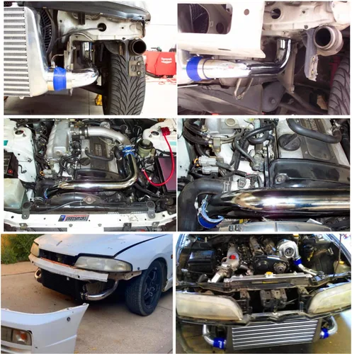 Miniatura 7 de Kit de intercooler para Nissan Skyline GT-R R32 HCR32 HNR32 RB20DET; R33 ECR33 GTS RB25DET; R34 ER34 GTT RB25DET, 1989-2001 Bolt On