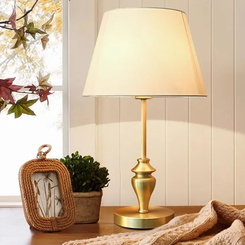 Miniatura 6 de Lámpara para escritorio, sala de estar, retro, totalmente de cobre, lámpara de noche para dormitorio, estudio en casa, lámpara de mesa de lectura