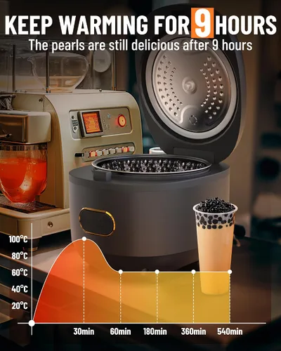 Miniatura 4 de WantJoin Boba Maker Machine - Máquina comercial Boba Cooker comercial Boba Pearl Maker para té de burbujas, té con leche, olla Boba para perlas