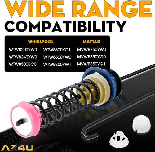 Miniatura 2 de 4 piezas de varillas de suspensión para lavadora de 68.58 cm reemplaza W10440786 W10368626 W10368627 W10440739 para lavadoras de carga superior