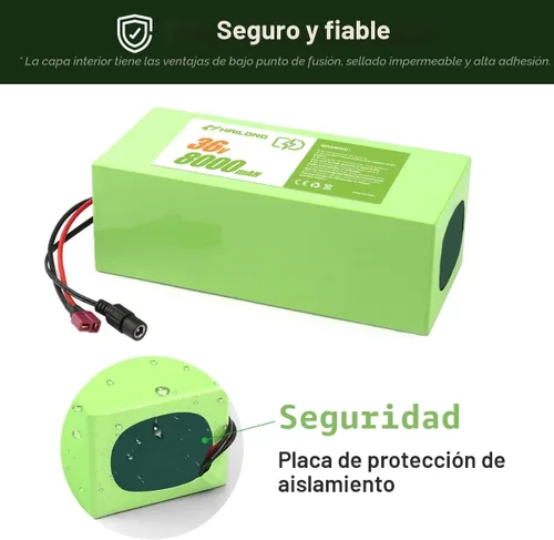 Miniatura 3 de Paquete de Energía Universal Recargable de 36V 8Ah con Adaptador de 42V 2A BMS de 20A y Diseño Impermeable (Sistemas de 200-500W)