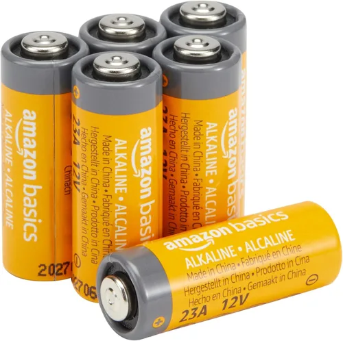 Amazon Basics Paquete de 6 baterías alcalinas de 23 A, 12 voltios, potencia de larga duración, para llaveros