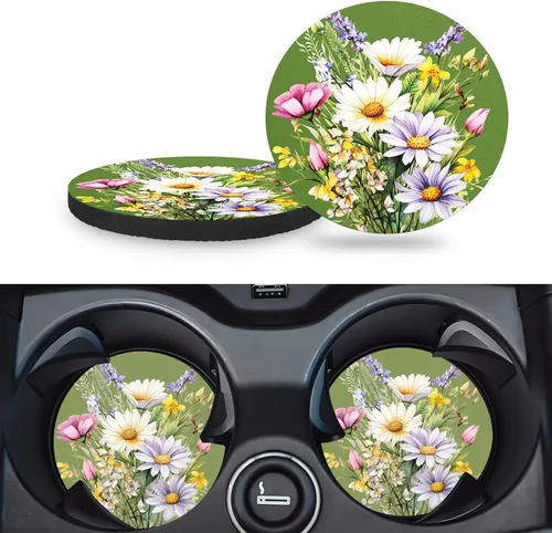 Miniatura 18 de Portavasos para automóvil, paquete de 2 – Posavasos universales antideslizantes de 2.75 pulgadas, posavasos de goma para automóvil, accesorios