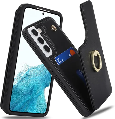 Miniatura 11 de Lipvina Funda para Samsung Galaxy A03s con tarjetero, Galaxy A03s Funda tipo cartera para mujer, tarjetero de crédito, soporte de anillo, fundas