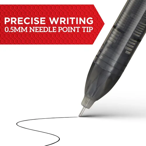 Miniatura 3 de Sharpie Bolígrafos de punta de aguja (0.020 in), tinta negra, 12 unidades – escritura, diario, toma de notas, suministros de oficina