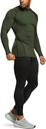 Miniatura 6 de TSLA - Camisetas térmicas de compresión de manga larga para hombre, cuello alto falsocuello de tortuga, para llevar debajo de la ropa en invierno