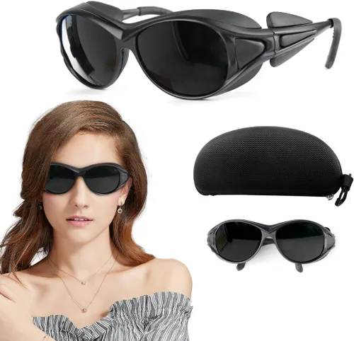 Ultremar Gafas de Terapia de Luz Roja, Protección para los Ojos para Gafas de Bronceado, Gafas de Seguridad Láser IPL 200-2000nm, Protección para