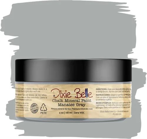 Miniatura 32 de Dixie Belle Paint Company - Pintura con acabado de tiza para muebles, color negro (Caviar), 1 galón, 128 fl oz, pintura mineral color rosa intenso