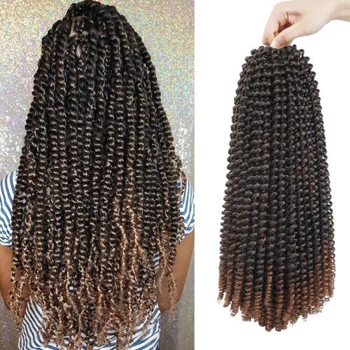 Miniatura 65 de Beyond Beauty Cabello de Ganchillo Spring Twist 90 hebras 8 pulgadas Spring Twists Esponjosas Trenzado, Trenzas de Ganchillo Spring Twist Bomb Twist
