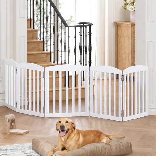 Miniatura 3 de SPIRICH Puerta para perros extra ancha de 120" y 28" de alto para interiores, puertas para perros para marcos de puertas, escaleras, la casa, puerta