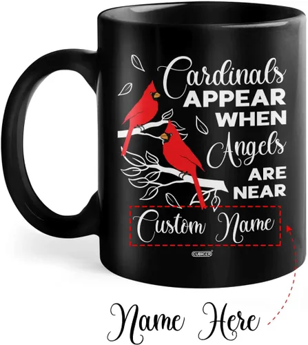 Miniatura 2 de CUBICER Taza de café de cerámica negra personalizada, tazas religiosas, con nombre personalizado, tazas grandes con refranes para mujeres, hombres