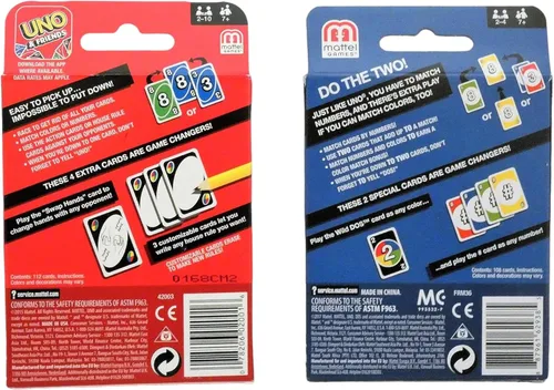 Miniatura 4 de Mattel Juego de cartas Uno incluido con juego de cartas Dos, multicolor