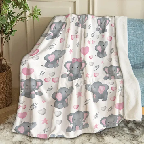Miniatura 34 de Manta de bebé personalizada con nombre, manta personalizada con nombre de elefante, regalos para recién nacidos, mantas súper suaves para cama
