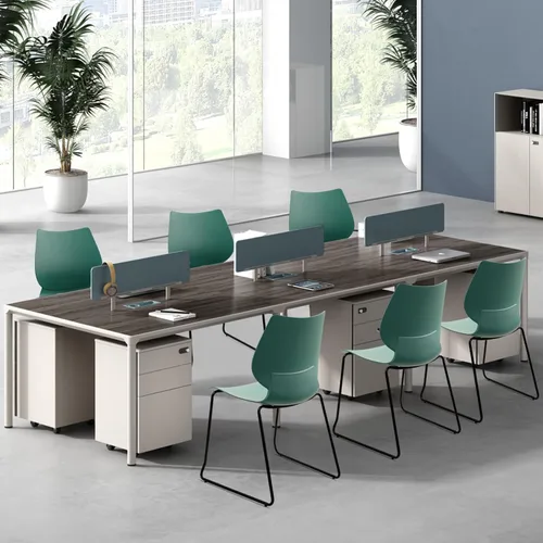 Miniatura 7 de KLASIKA Silla apilable para sala de espera, silla de oficina apilable con soporte lumbar ergonómico y patas de metal, sillas de escritorio