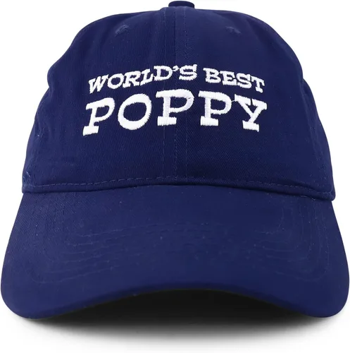 Miniatura 2 de Trendy Apparel Shop World's Best Poppy bordado suave corona 100% algodón cepillado gorra