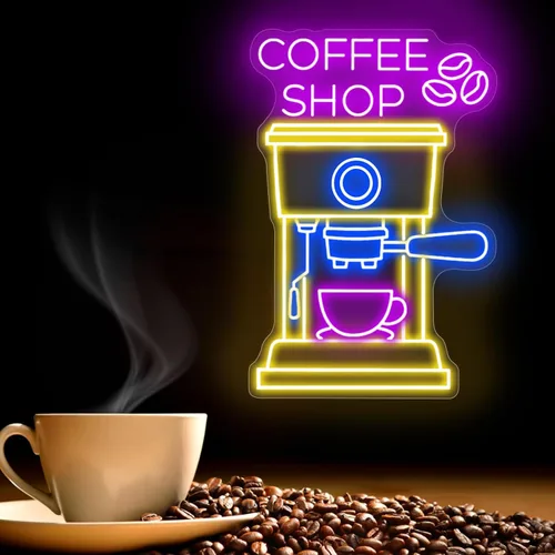 Miniatura 20 de Letrero de Neón de Té de Burbujas, Luz LED de Neón de Té Boba y Leche para Bebidas, Café, Barra de Tienda, Decoración de Pared, Arte Personalizado