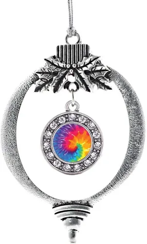 Miniatura 144 de Inspired Silver - Twin One - Adorno festivo de Navidad de plata - Adorno festivo de árbol de Navidad con dije de círculo y circonita cúbica