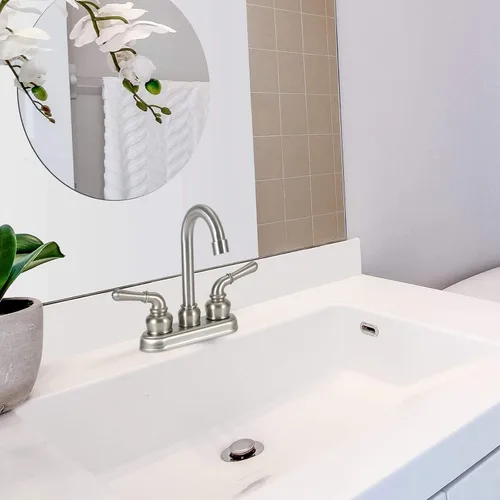 Miniatura 6 de Grifo de fregadero de baño RV – Reemplazo de grifo de fregadero de níquel cepillado para caravanas, cámpers, quintas ruedas, casas rodantes