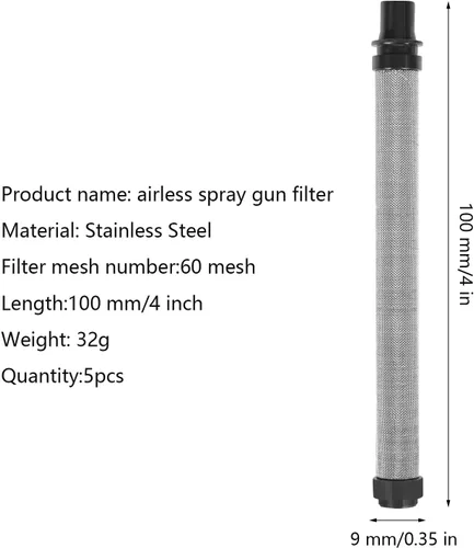 Miniatura 3 de Filtro de pistola de pulverización sin aire 60 malla tipo 0089958 0154842 pulverizador de pintura sin aire, accesorios de pulverización compatibles