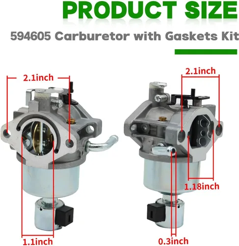 Miniatura 6 de 594605 Carburador con Kit de Juntas de Repuesto para Motor de 17.5 14Hp - 18Hp 594605 792768 591734 594603 Carb Motor de Un Solo Cilindro