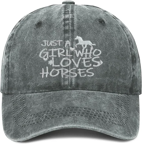 Miniatura 18 de Just Girl Who Loves Horse - Gorra de béisbol para mujer, ajustable, de moda, de algodón